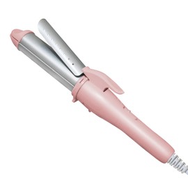 1.25 Inch Hair Straightener and Curler 2 in 1,Tourmaline Ceramic Curling Iron & Flat Iron,Dual Voltage Travel Curling Iron for All Hairtypes, Adjustable Temp（Pink）