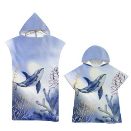 LOMTRATS Quick Dry Surf Poncho Changing Towel Robe Hoodie for Adults Men Women,Swimming Beach Surfing Diving Home Hot Springs Bathing（Adult-M）