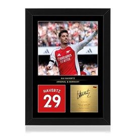 Kai Havertz A4 Framed Photo Display - Reproduced Digital Signature - Gift For Arsenal FC Fans
