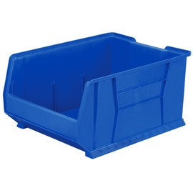Akro-Mils 30289 Super-Size AkroBins Plastic Storage Bins, Space-Saving Stackable Bins for Garage, Classroom, Warehouse Organization, 24-Inch L x 18-Inch W x 12-Inch H, Blue, 1-Pack