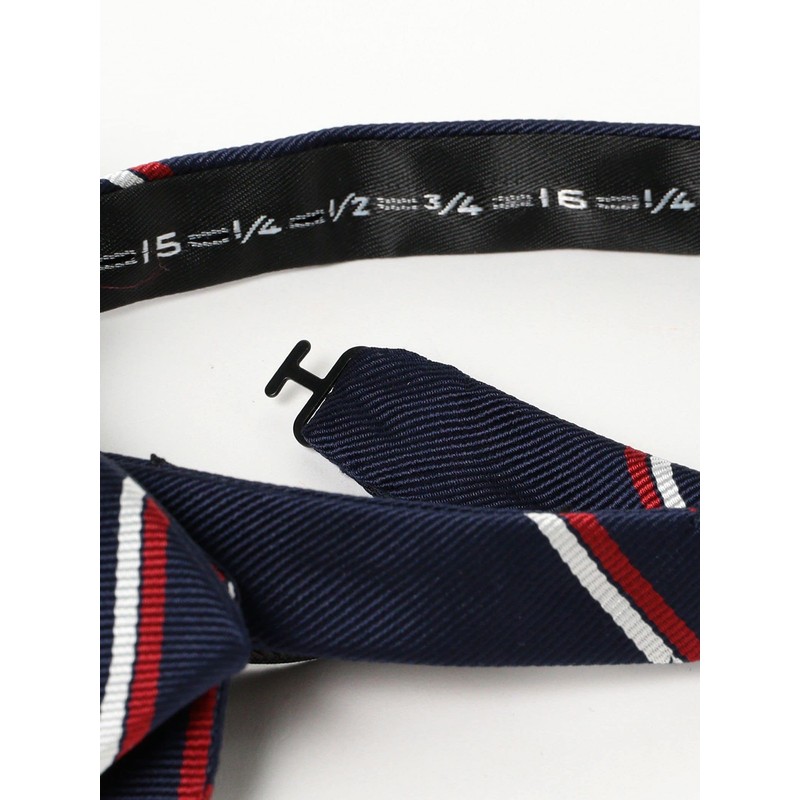 Beams Plus Men's Necktie, Wide Regimental Bowtie, navy