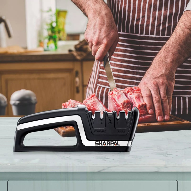 SHARPAL Professional 5-in-1 Kitchen Chef Knife & Scissors Sharpener, Sharpening