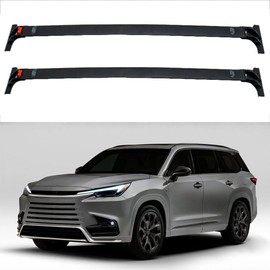 Upgrade Crossbar Cross Bar Roof Rail Rack Carrier Fits for Lexus TX 2024 2025 2026 350 500h 550h, 2Pcs Aluminium Roof Rack Crossbar Compatible with Toyota Grand Highlander 2024 2025 2026,Black