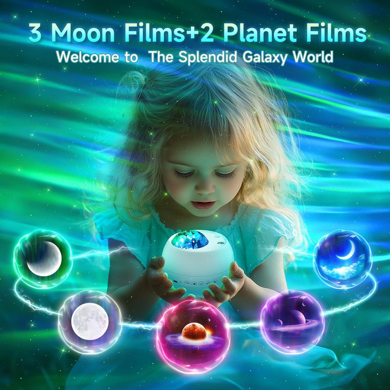 Starry Sky Projector Children, 180 Light Modes, Luxocean Lamp, Galaxy