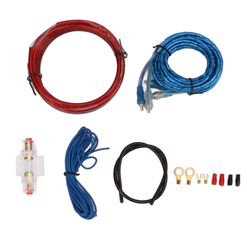 8 Gauge Car Amplifier Wiring Kit with Amp Power Cable