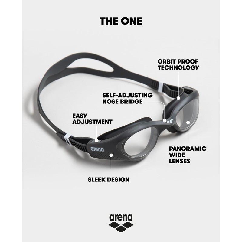 arena Unisex Adult The One Swim Goggles - Smoke/Grey Blue/Black