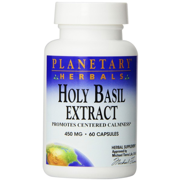 Planetary Herbals Holy Basil Capsules, 60 Count