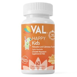 VAL Magnesio para niños | Magnesio de alta absorción para calma, relajación y concentración | Glicinato, citrato y taurato de magnesio | Con vitaminas