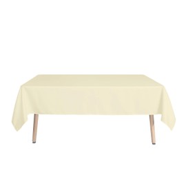 sancua Rectangle Tablecloth - 54 x 78 Inch - Stain and Wrinkle Resistant Washable Polyester Table Cloth, Decorative Fabric Table Cover for Dining Tables, Buffet Parties and Camping, Beige
