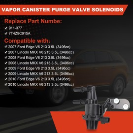 911-377 Vapor Canister Purge Valve solenoids Compatible with Ford Edge 2007-2010 for Lincoln MKX 2007 2008 2009 2010