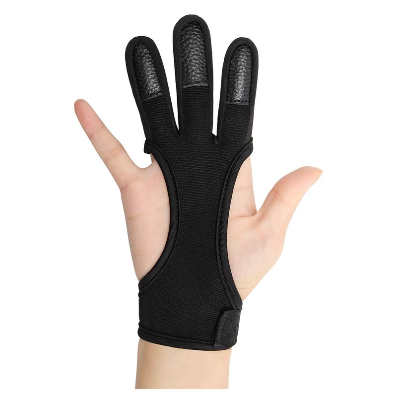 Coolrunner Archery Glove - Three Finger Leather Archery Protective Shooting