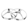 Chrome Tri Bar Bullet Spike Style 7" Headlamp Trim Ring