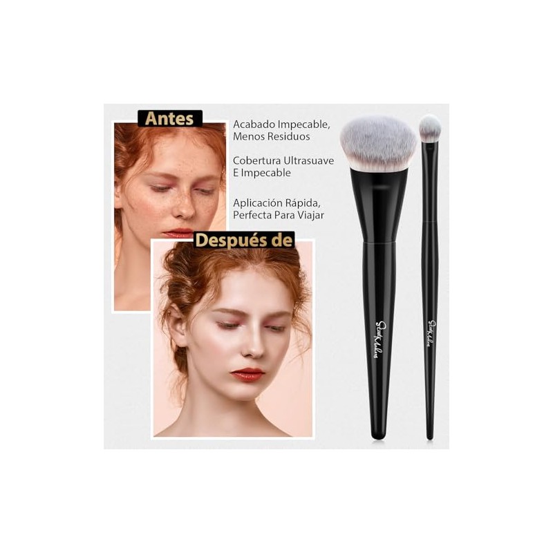START MAKERS Brocha para Base y Brocha para Corrector de
