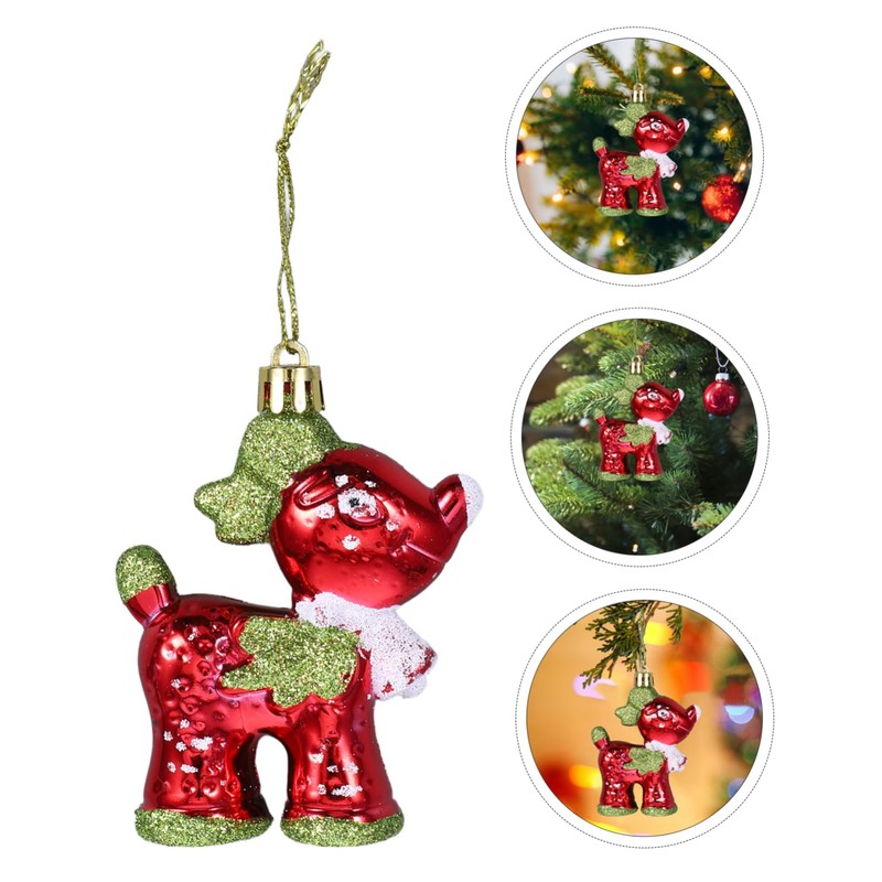 MAGICLULU 4pcs Xmas Tree Hanging Ornaments Christmas Themed Deer Decorations