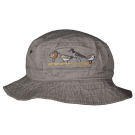 WILD COTTON Shorebirds Embroidered Bucket Hat (L/XL) (EM006B) Khaki