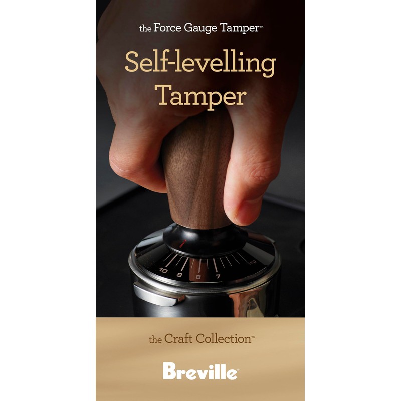 Breville The Force Gauge Tamper, 58 mm, Walnut, BEA302WLW