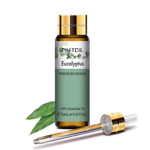 PHATOIL Eucalyptus Essential Oil 10ML - Undiluted and Cruelty-Free, 100% Pure Eucalyptus Oil - Essential Oils for Diffusers for Home