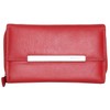 Ladies Quality Red Leather Wallet HMT Zip Coin Pocket
