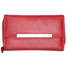 Ladies Quality Red Leather Wallet HMT Zip Coin Pocket