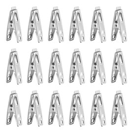 sourcing map 60 Pcs Stainless Steel Clothespins 2 Inch Pool Cover Clips Beach Chair Clips Clothes Pins Wind Guard for Hanging Clothes Blanket