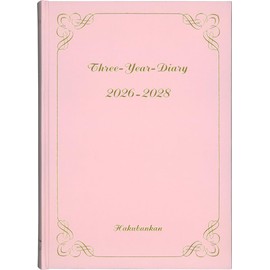 Hakubunkan Diary 2026 A5 3-Year Diary, Pink No. 36 (Starts January 2026)