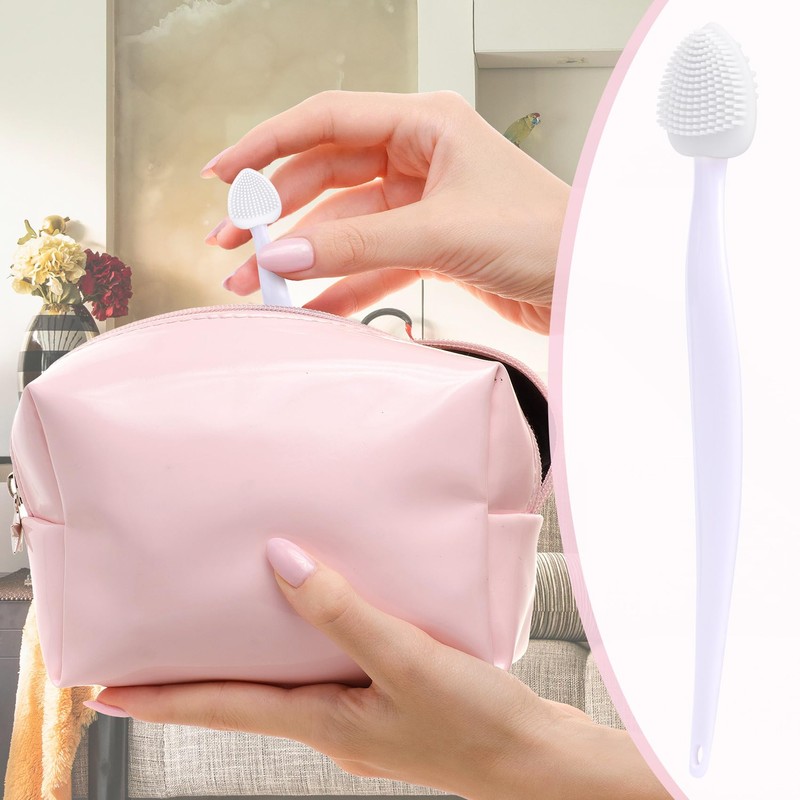 Winsyison 3pcs Silicone Lip Scrub Brush, Double-Sided Lip Exfoliator Brush