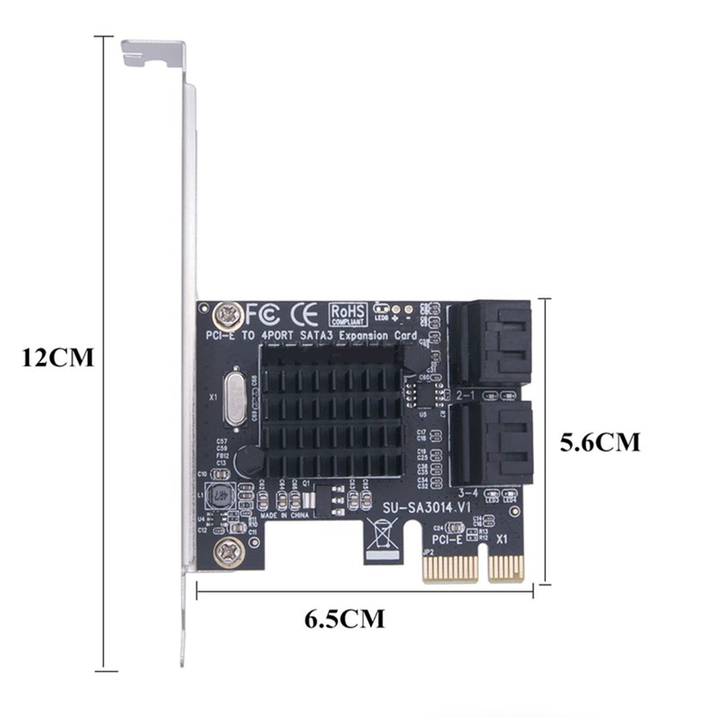 PCIE SATA Card 4 Ports 6Gbps SATA 3.0 PCIE Card