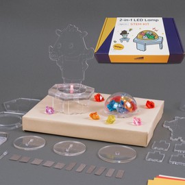 Sephywans 2-in-1 LED Lamp STEM Kits for Kids Age 8-10 5-8, Cool Gadgets DIY Toys Color-Changing Night Light, Arts and Crafts for Kids Activities, Learning Science Experiments in Basic Electronics