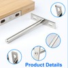 4 Pack Stainless Steel Floating Shelf Brackets - 4 Inch