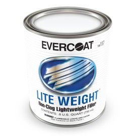 Evercoat Lite Weight Body Filler - Clog-Free Body Filler for Aluminum, Fiberglass & More - 25.36 Fl Oz