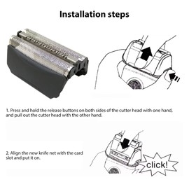 DEARCOOL Shaver Replacement Foil Razor Head Cutter Fit for Br-aun 51B WaterFlex WF1s WF2s 5444, 5643, 5644, 5645 Replce Model 510, 530, 540, 550, 550s-3, 550s-4, Black