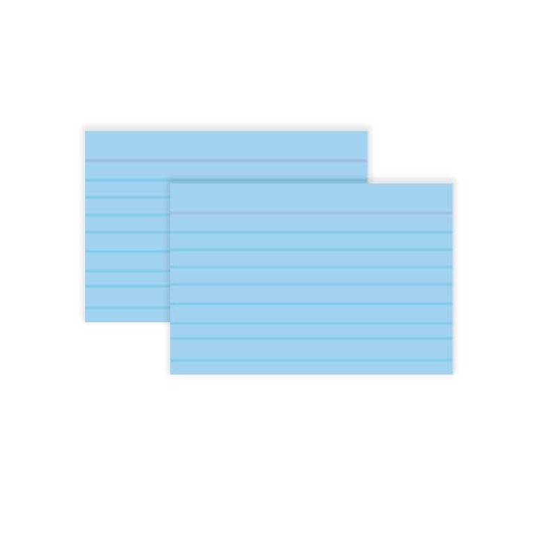 School Smart Ruled Index Card, 4 x 6 Inches, Blue,