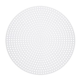 sourcing map 15pcs 11.5cm Plastic Mesh Canvas Sheet 13 Count Round Needlepoint Blank Canvas for Embroidery Knit Crochet Acrylic Yarn Crafting, White