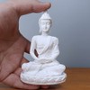 HYFAN Mini Sandstone Buddha Yoga Meditation Statue Harmonious Figurine Collectible