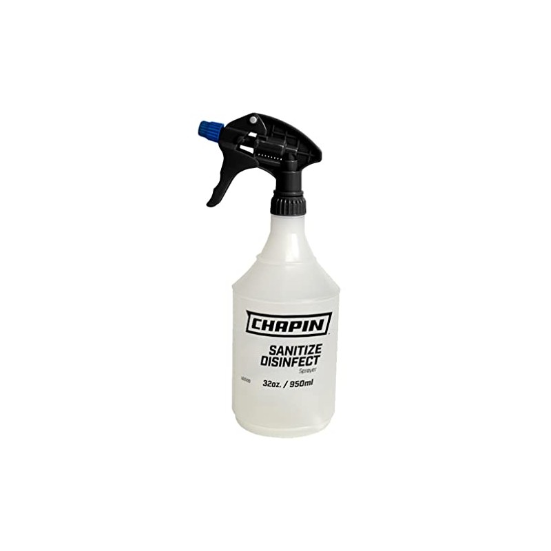 Chapin International 10509 Upside-Down Trigger Sprayer for Disinfection, Translucent White