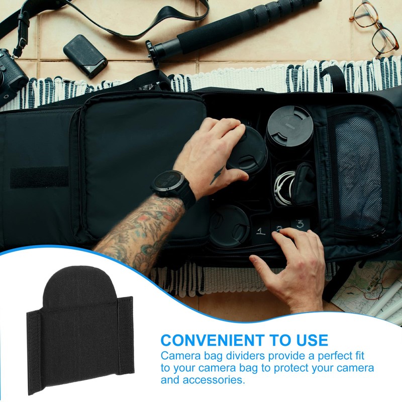 PATIKIL Camera Bag Divider, 4Pcs 6.5"x6.3"x0.55" Shockproof Camera Bag Inserts