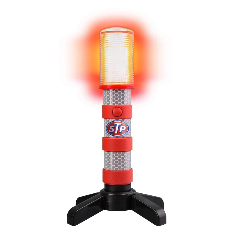 STP Emergency LED Road Flares, 3 Separate Lighting Modes: Flashing