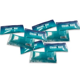 VOS Clean+Aid Sanitizer Sachets - Pack of 500 | Convenient, Single-Use Packets for On-the-Go Hygiene | Ideal for Travel, Office, and School Use | Quick-Drying Formula | Portable Hand Cleanser