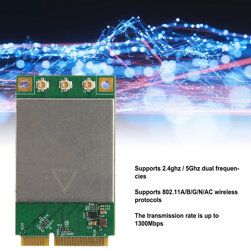 WiFi Card Dual Band 2.4/5Ghz 802.11AC/A/b/g/n 1300Mbps BCM94360MC Network Card