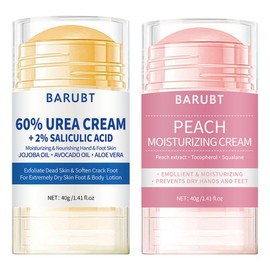 60% Urea + Peach Hand Foot Cream Set Moisturizing Cream & Heel Protection Stick Crack Care Highly Moisturizing Foot Cream Urea Foot Cream, 1 piece, 40g, 2 pieces / 60%유레아+복숭아 핸드풋크림 세트 보습 크림 & 뒤꿈치 보호스틱 갈라짐 케어고보습 풋크림우레아 풋크림, 1개, 40g, 2개입