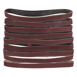 sourcing map 18pcs 1 x 30" Sanding Belts 2pcs Each of 80/120/180/240/320/400/600/800/1000 Grit Aluminium Oxide Flush Joint Belt Sander Paper for Metal Woodworking Automotive Repair