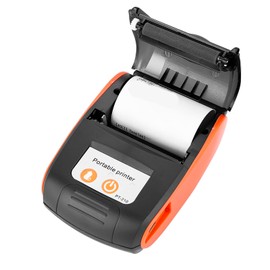 Lazmin - USB Pocket Thermal Printer, Portable Wireless BT Receipt Printer with 50-89.9 mm/s for Retail Stores/Restaurants/Factories/Logistics (Orange)