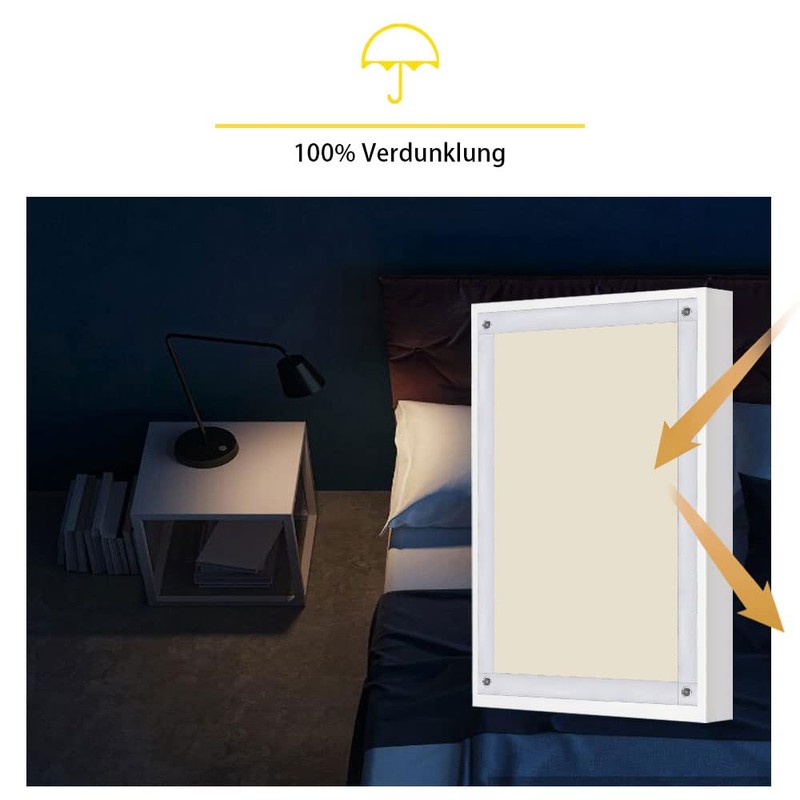 Eurohome 100% Blackout Roof Window Roller Blind No Drilling Sun