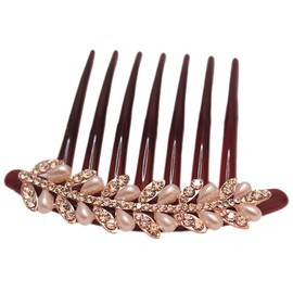 Beavorty 2 Piezas Peines Para Mujer Accesorios Cabello Pasador De Pelo De Cristal Peinetas Antiguas Para Accesorios De Mujer Pinza Porta Bollos Novia Antiguo Boda Aleación