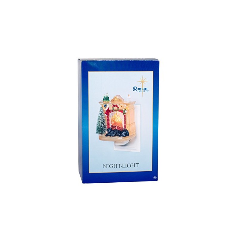 Sleeping Winter Bear by Fireplace 6 x 4 Inch Plastic