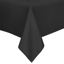 Hiasan Black Table Cloths Rectangular Waterproof W60 x L84 Inches, Dining Table Cover Protector Rectangle Tablecloth Nappe de Table Rectangulaire for Kitchen/Wedding/Parties