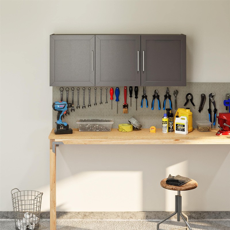 SystemBuild Evolution Camberly Framed Wall Cabinet, 54", Graphite Gray