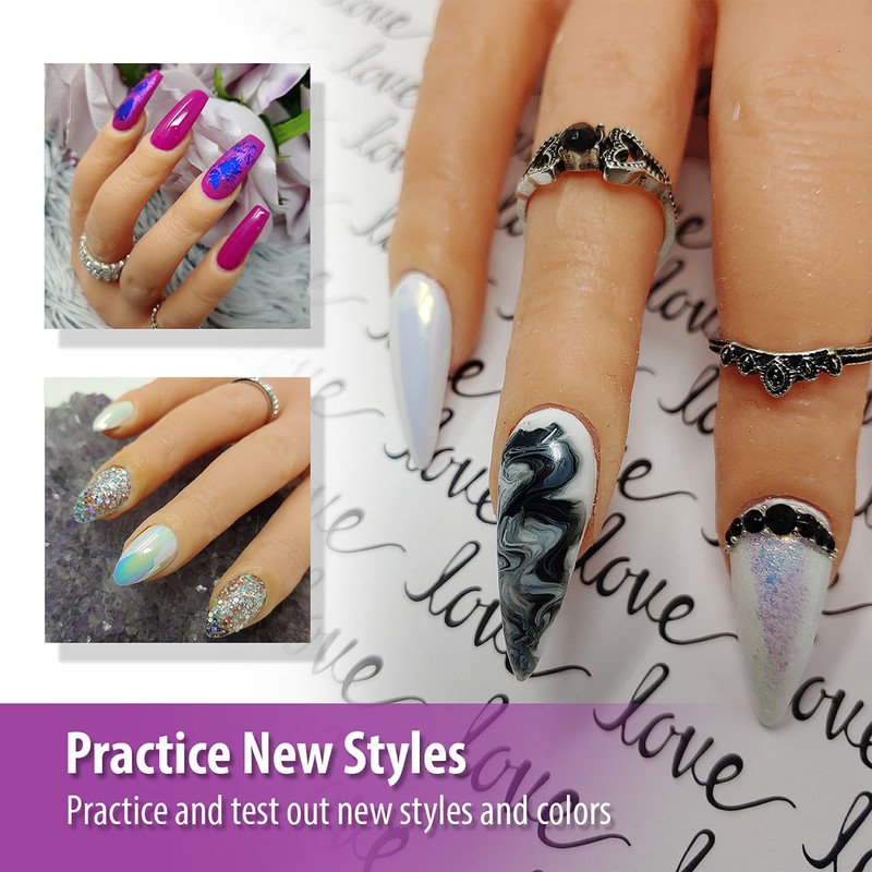 Professional Silicone Practice Hand for Acrylic Nails by Nail Nobility