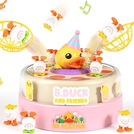 B.Duck Games, Catch and Bounce Duck Board Games,Christmas Birthday Gifts Party Games:_Pink Duck game-2 nets