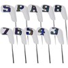 Scott Edward 10 Pcs Leather Iron Golf Head Covers Strong